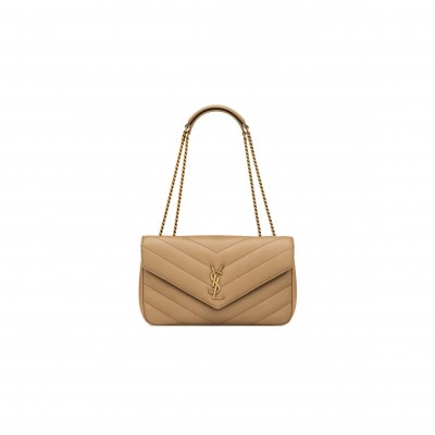 YSL LOULOU MEDIUM IN MATELASSÉ LAMBSKIN 801439AAEAX2357 (29*17*8cm）